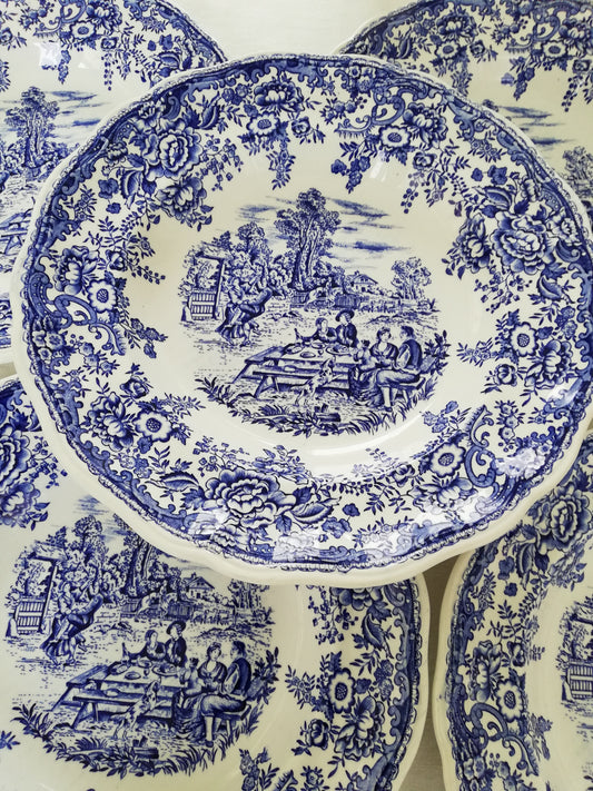 Assiette creuse Luneville Toile de Jouy