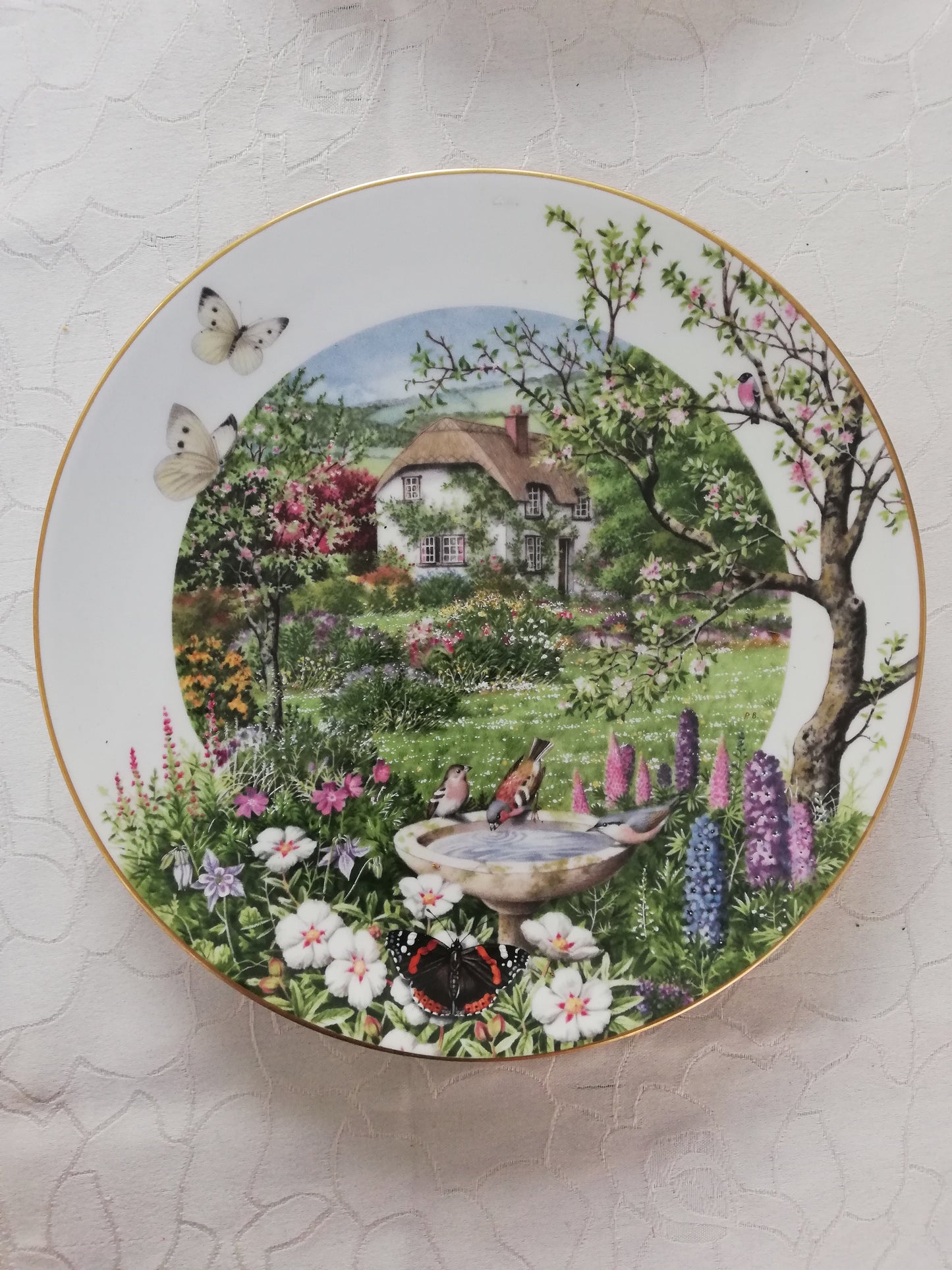 Assiette Fine Porcelaine Royal Worcester Peter Barrett