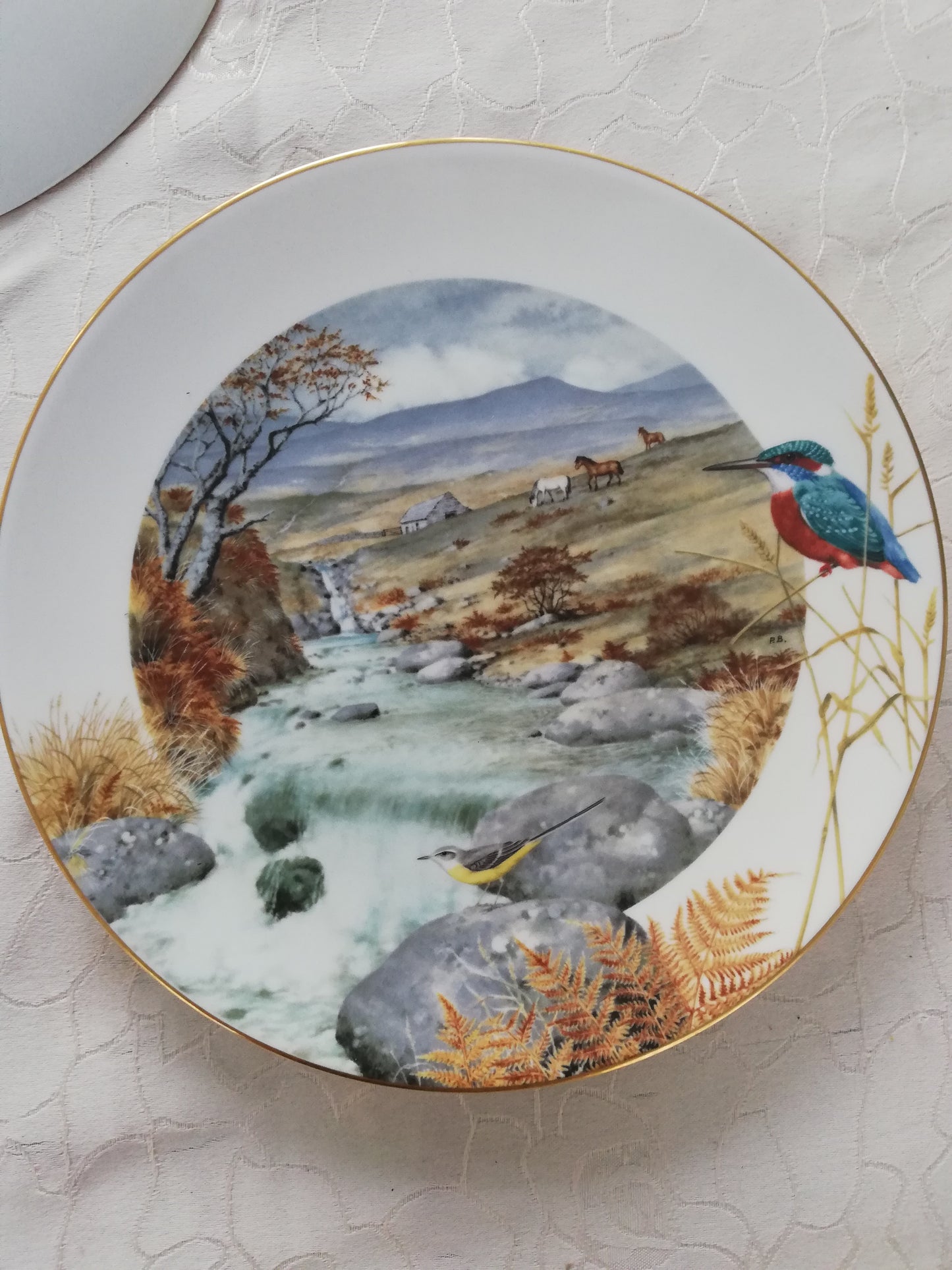 Assiette Fine Porcelaine Royal Worcester Peter Barrett
