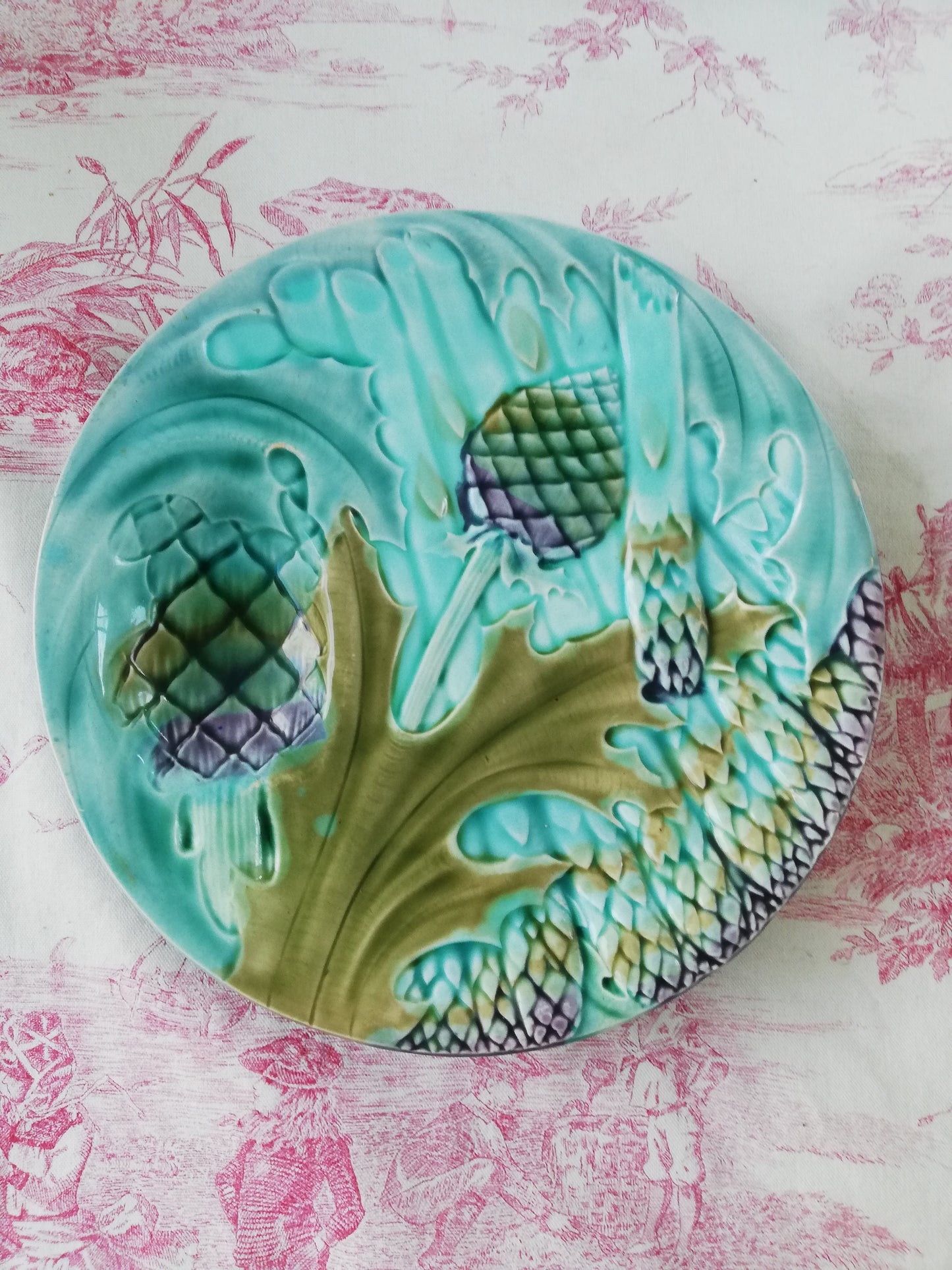 Assiette Barbotine KG Luneville