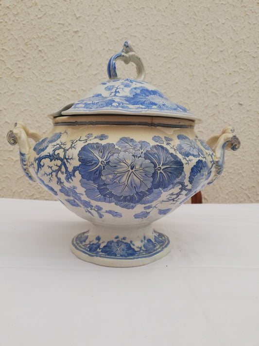 Soupière Geranium Sarreguemines