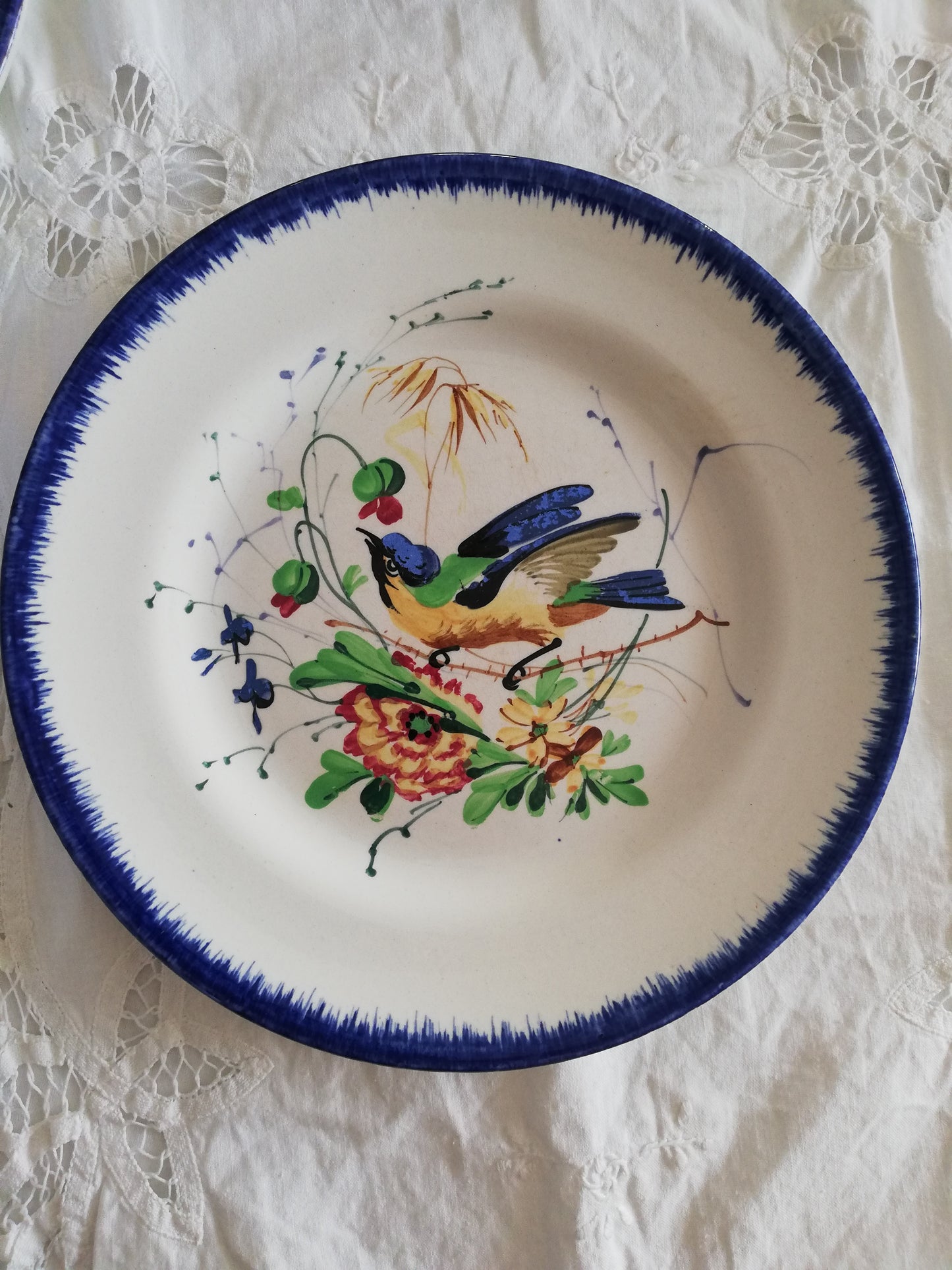 Assiette Choisy le Roi Oiseau