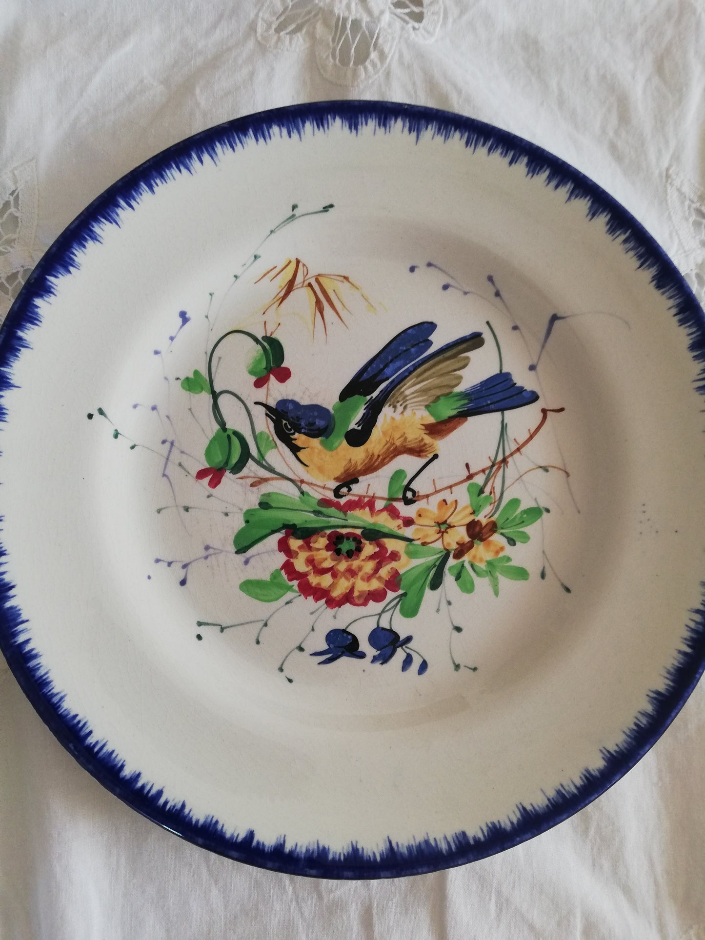 Assiette Choisy le Roi Oiseau