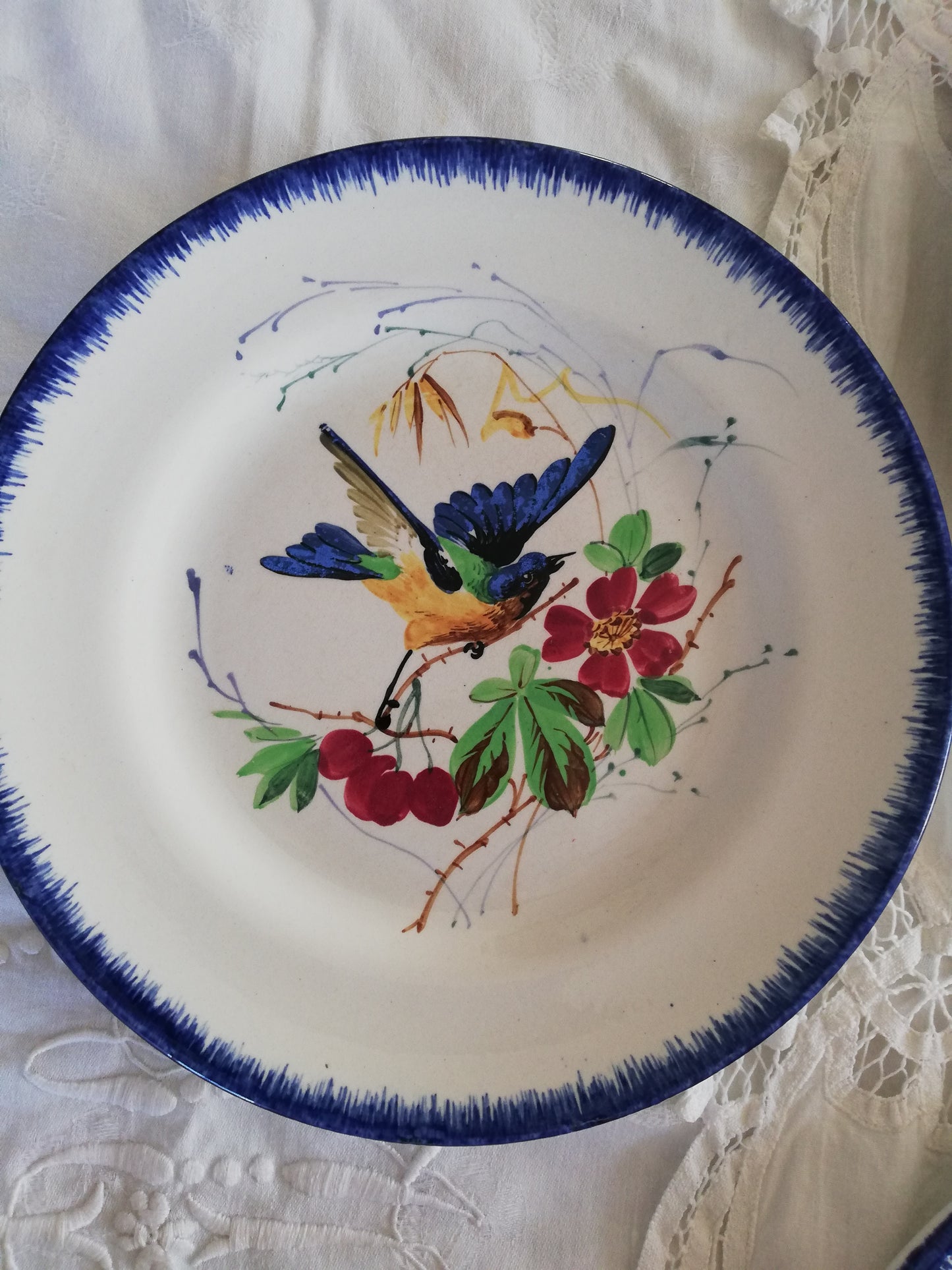 Assiette Choisy le Roi Oiseau