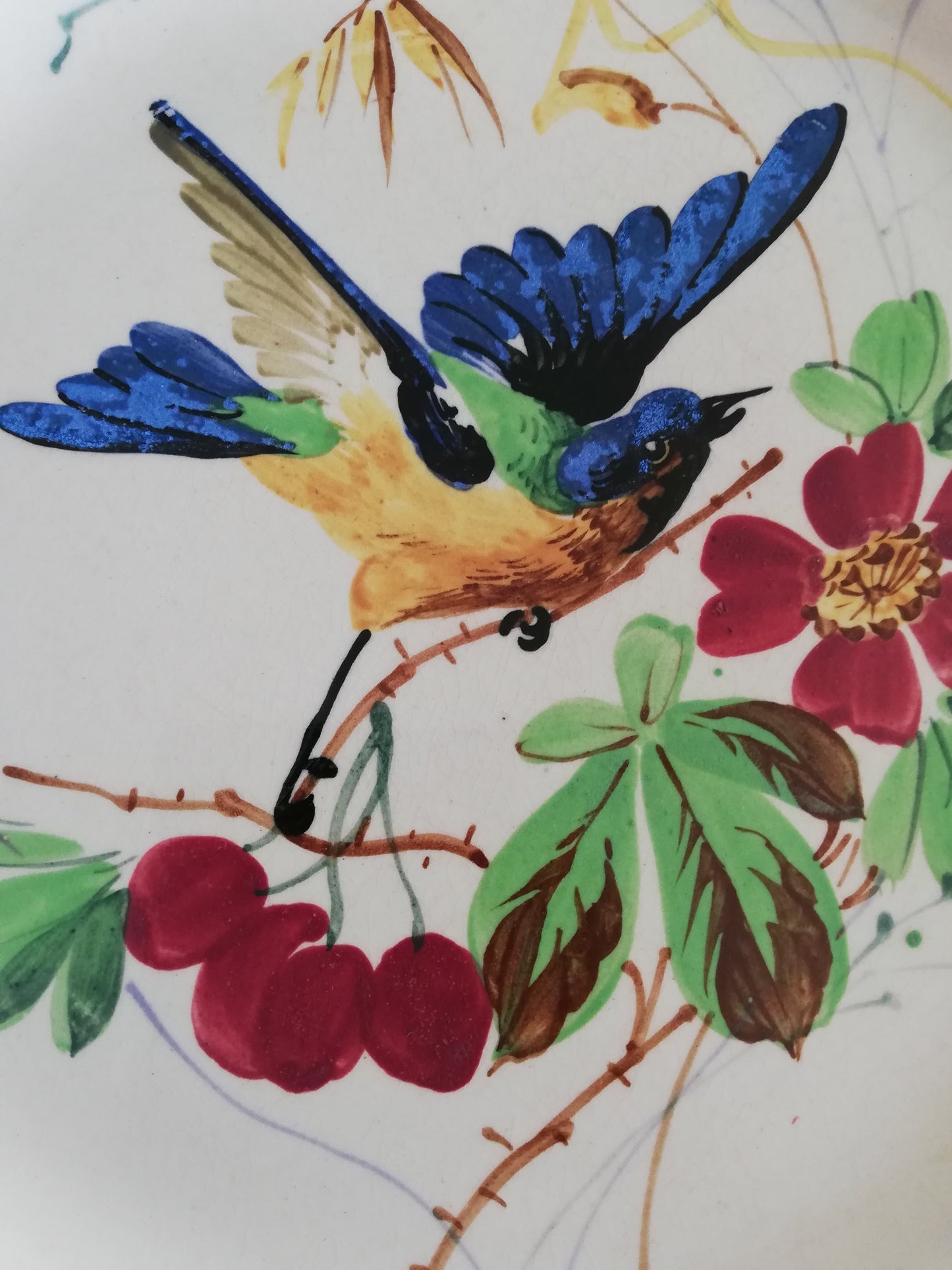 Assiette Choisy le Roi Oiseau