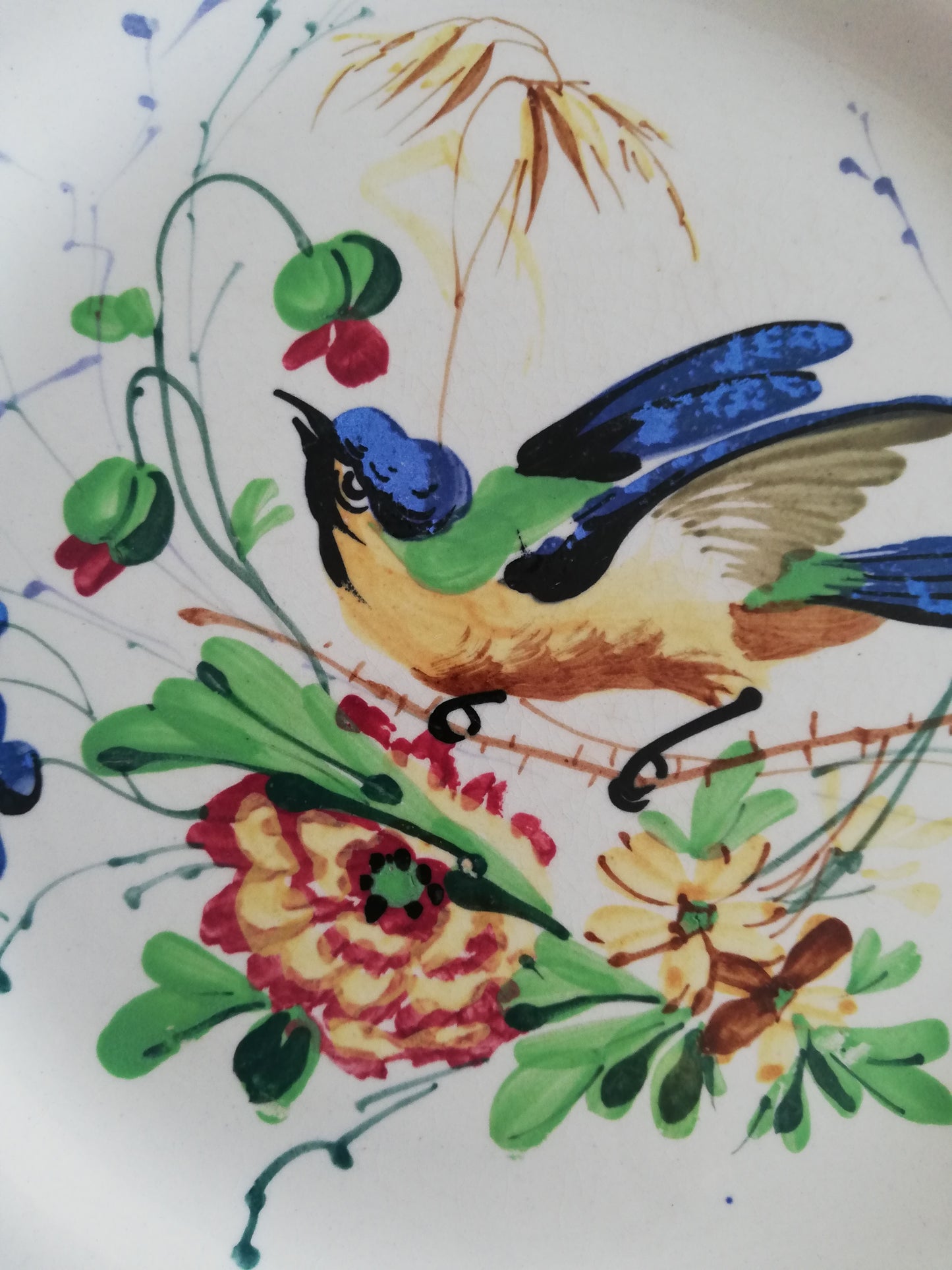 Assiette Choisy le Roi Oiseau