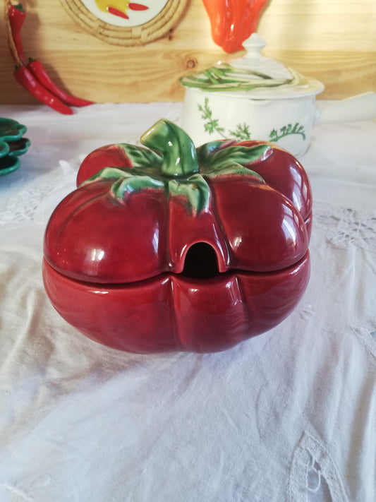 Confiturier sucrier Tomate Barbotine