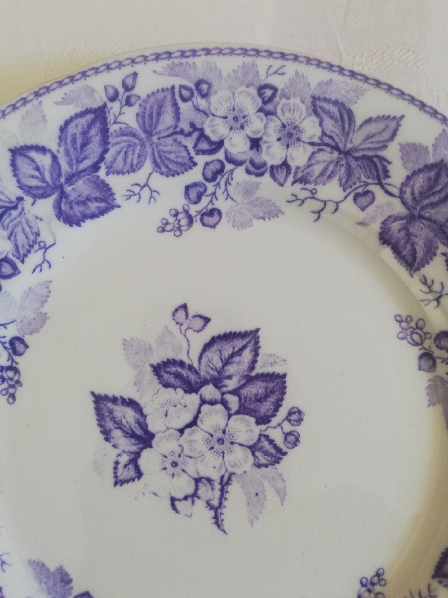 Assiette Ronce Terre de fer Violette BFK