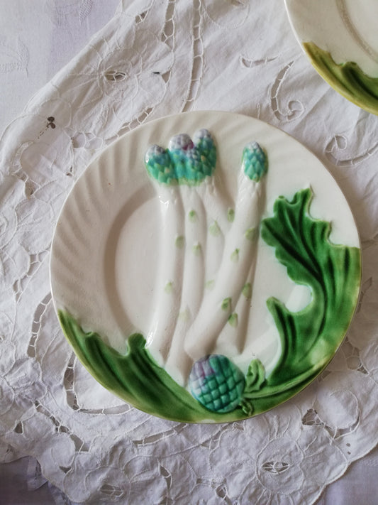 Assiette Asperge Barbotine Salins