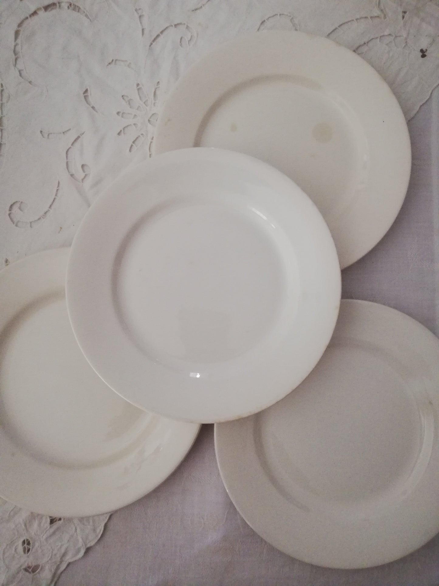 Assiettes Blanches Digoin Sarreguemines Terre de Fer