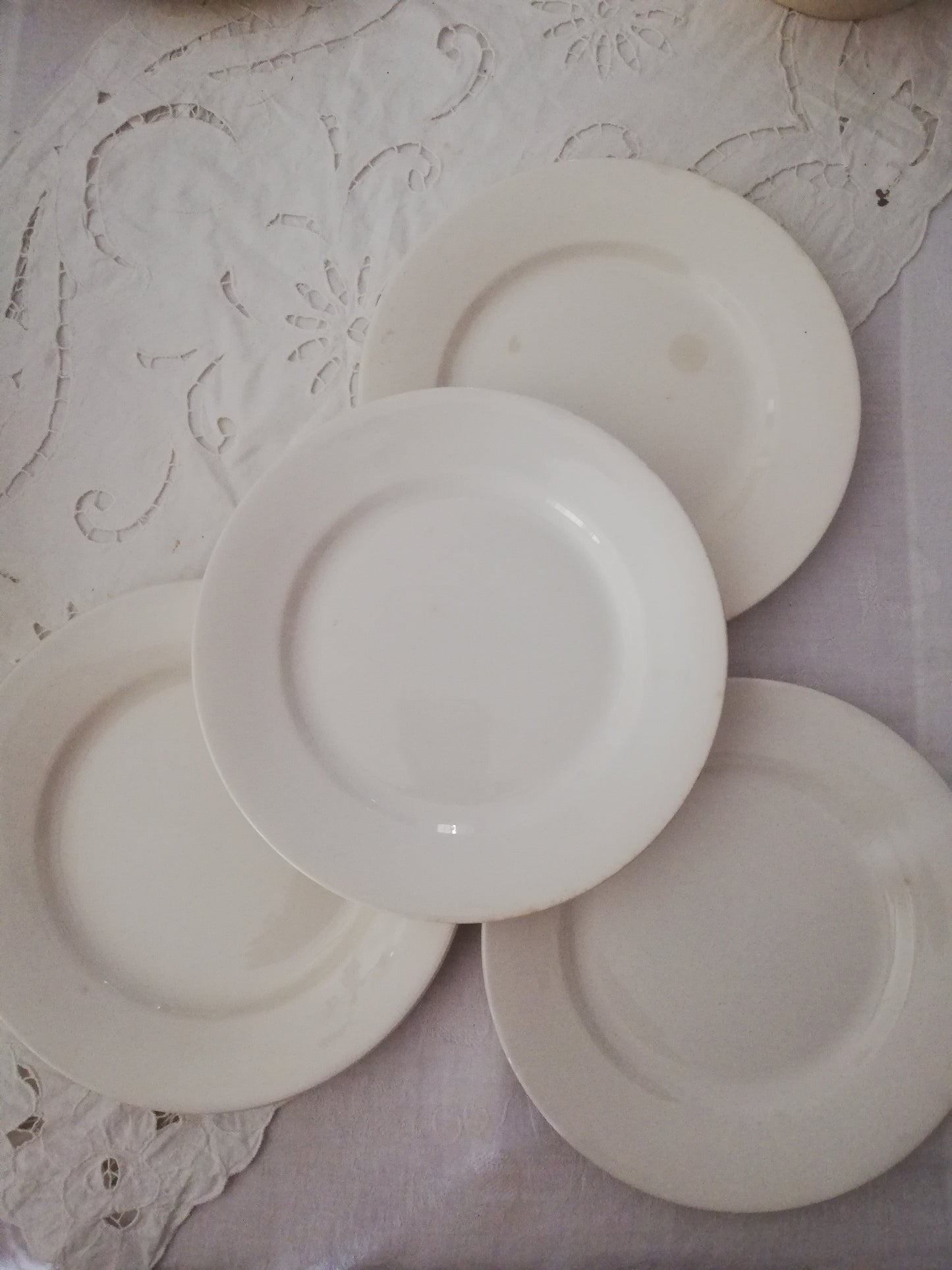 Assiettes Blanches Digoin Sarreguemines Terre de Fer