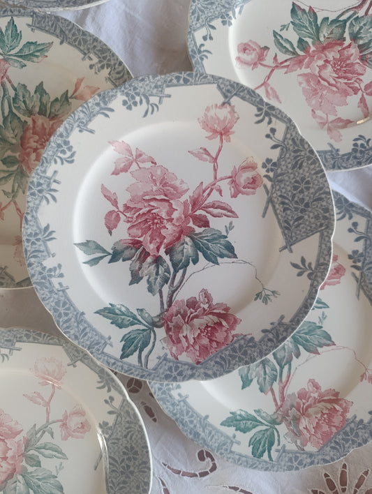 Assiette Pivoine Longwy