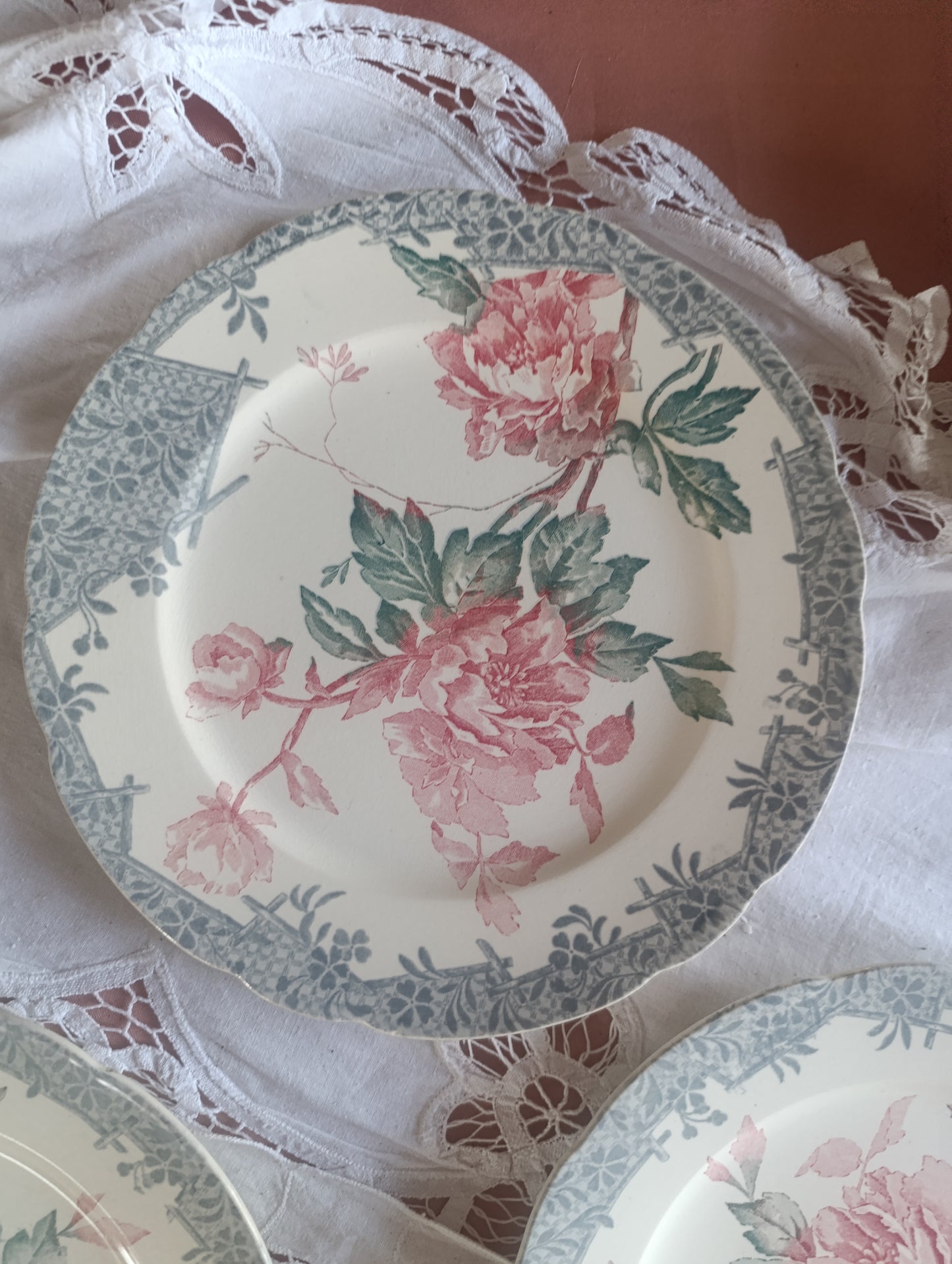 Assiette Pivoine Longwy