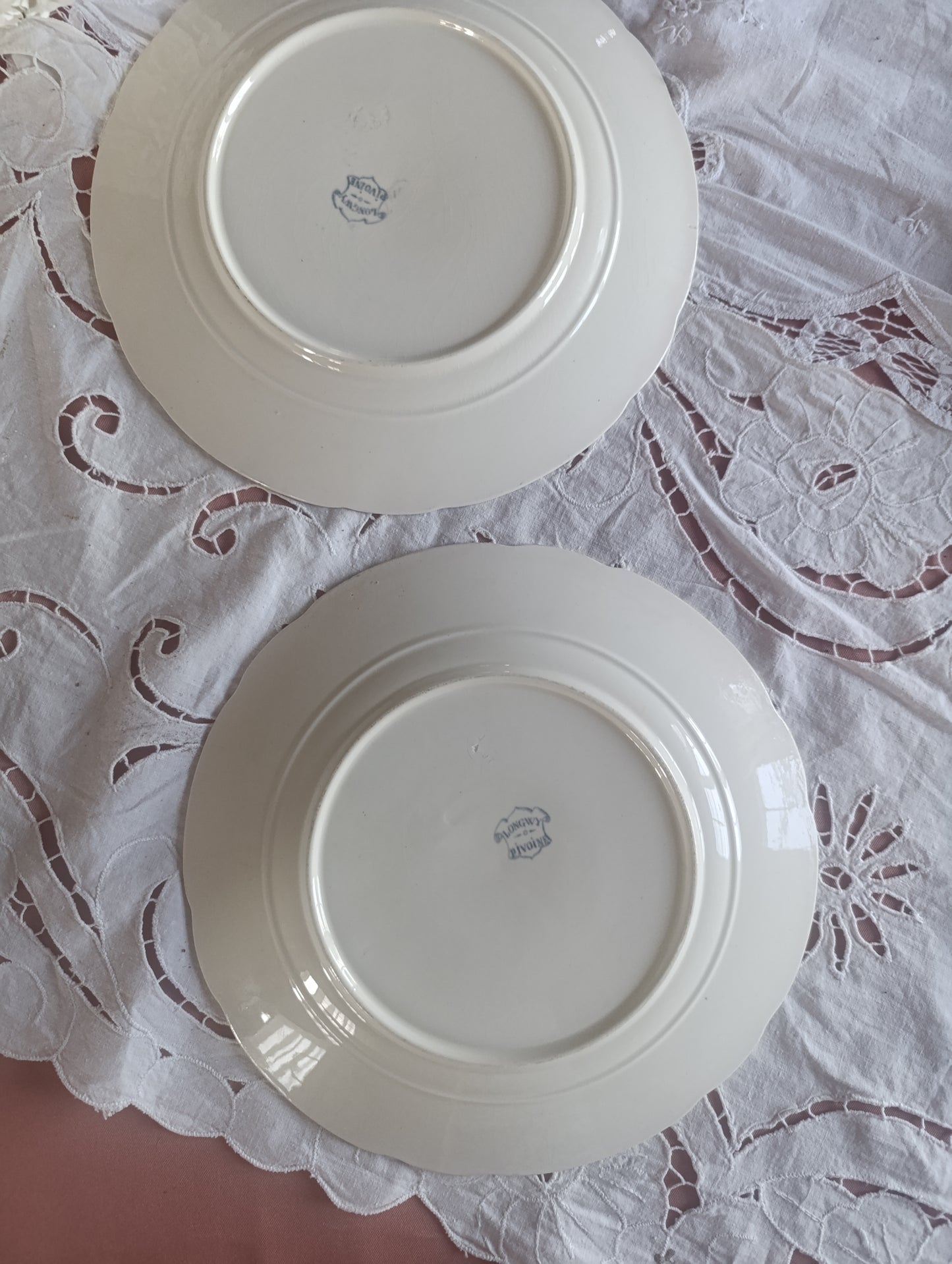 2 Assiettes Pivoine Longwy