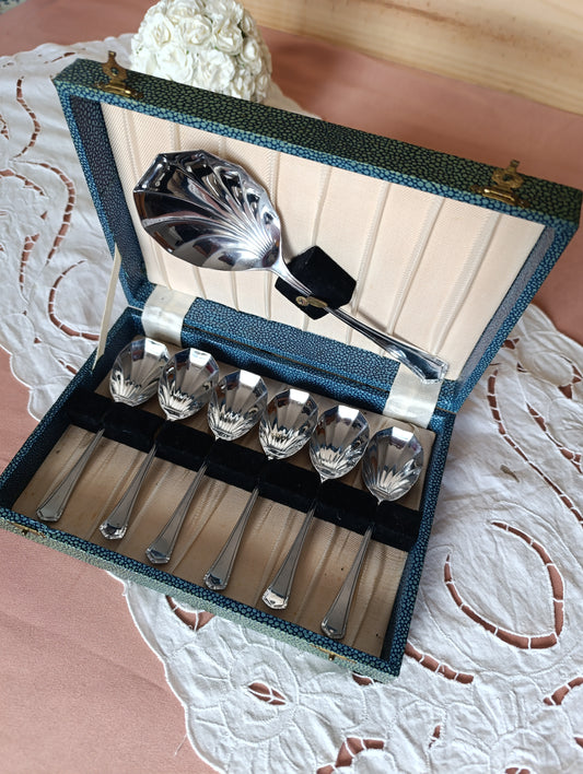 Coffret Cuillères vintage art deco