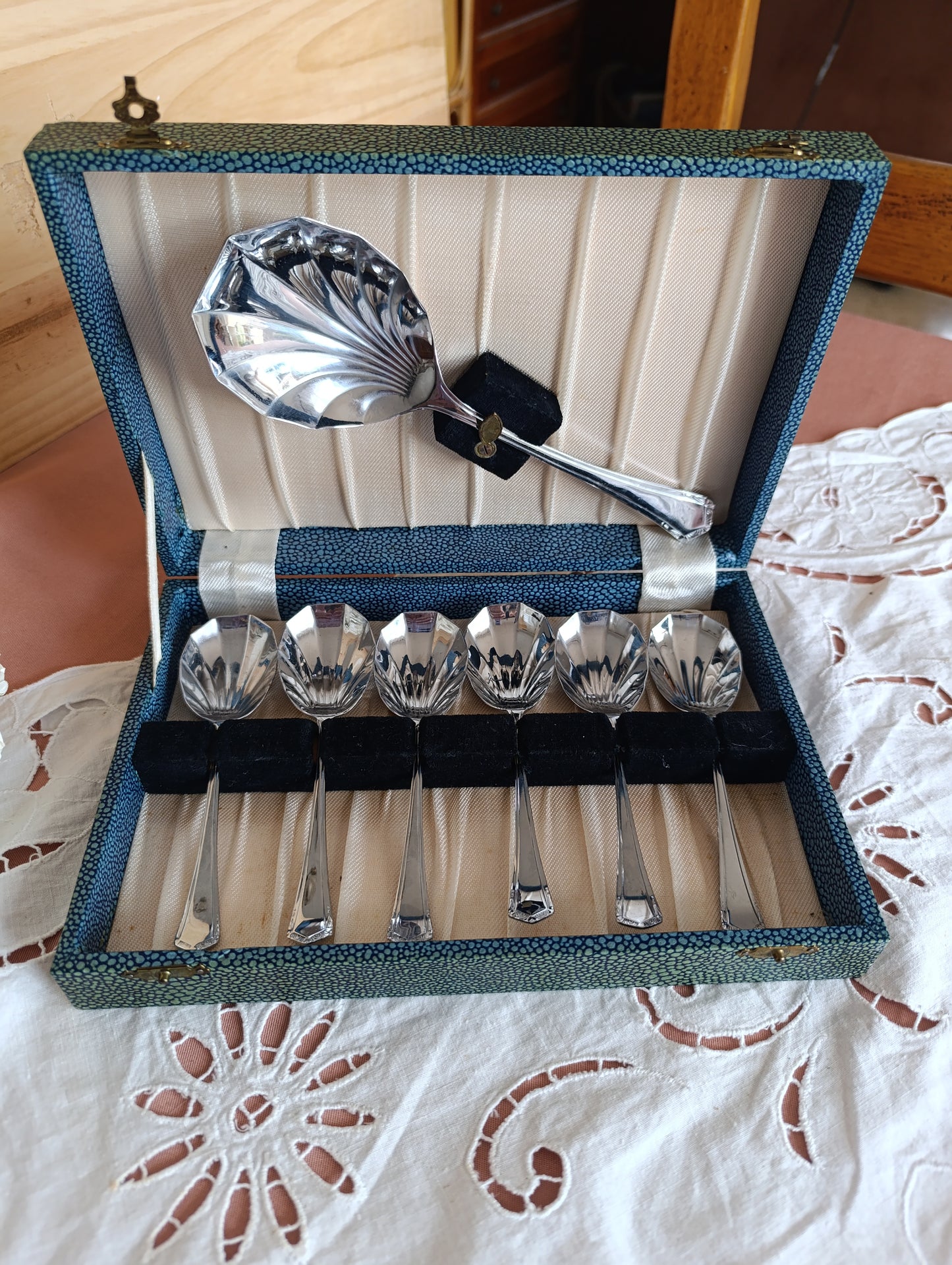 Coffret Cuillères vintage art deco