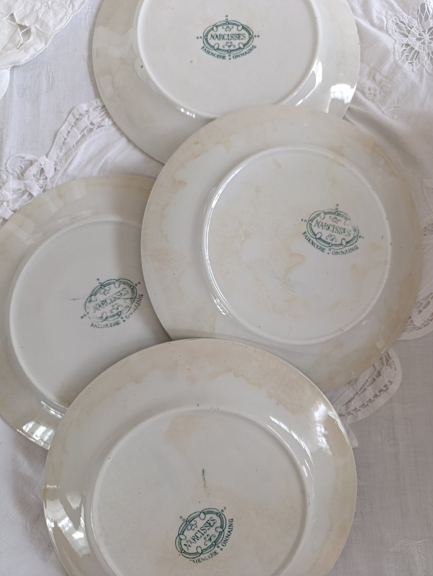 Assiettes Narcisses Onnaing x 4