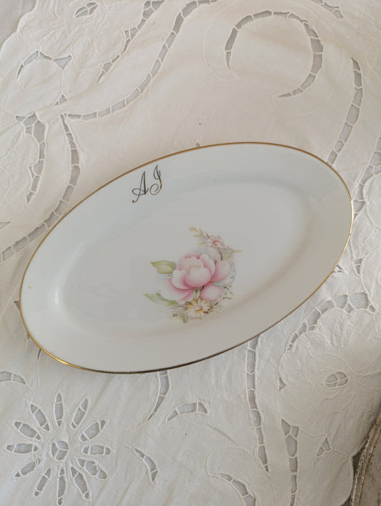 Ravier Porcelaine Limoges Monogramme