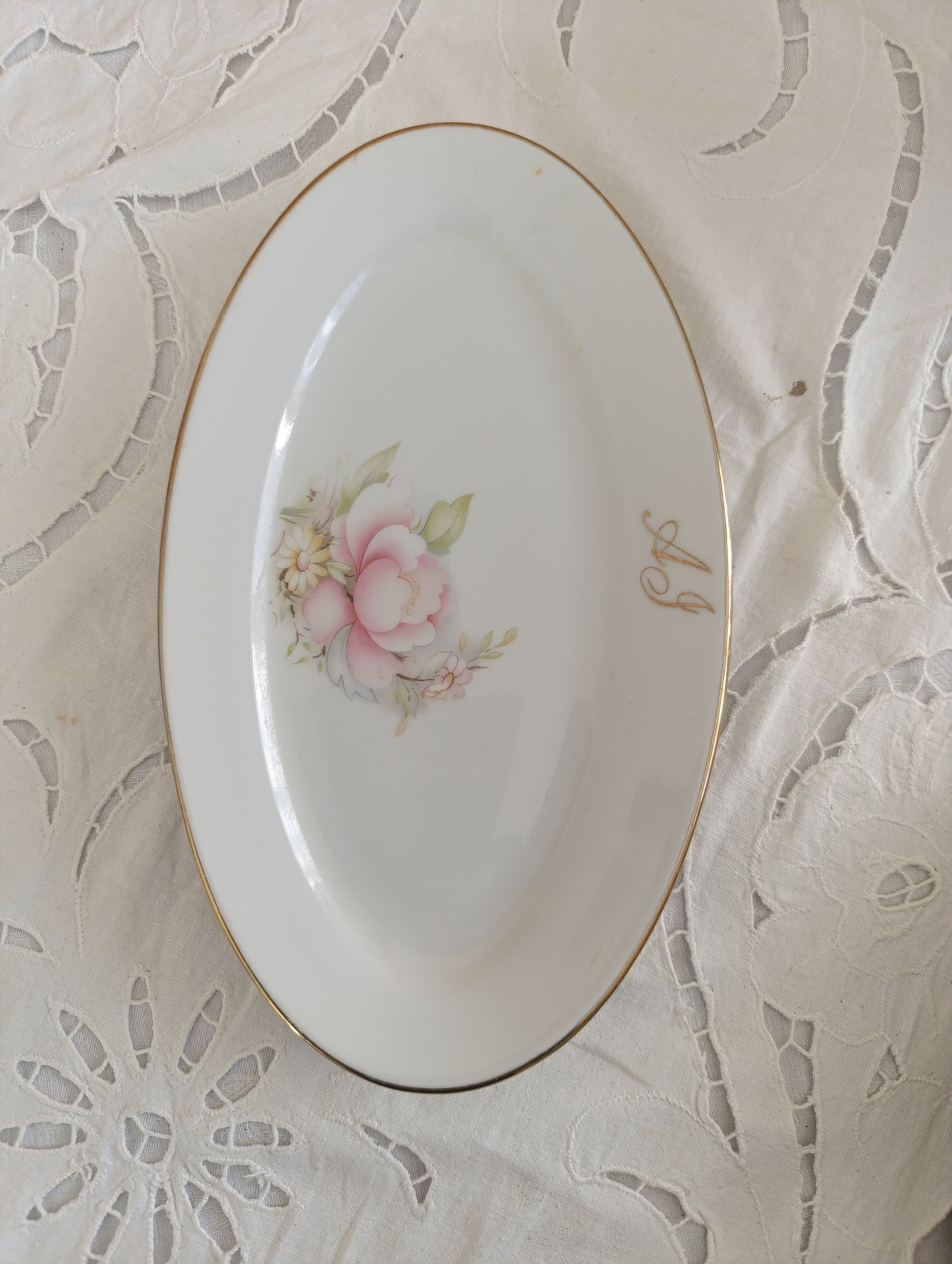 Ravier Porcelaine Limoges Monogramme