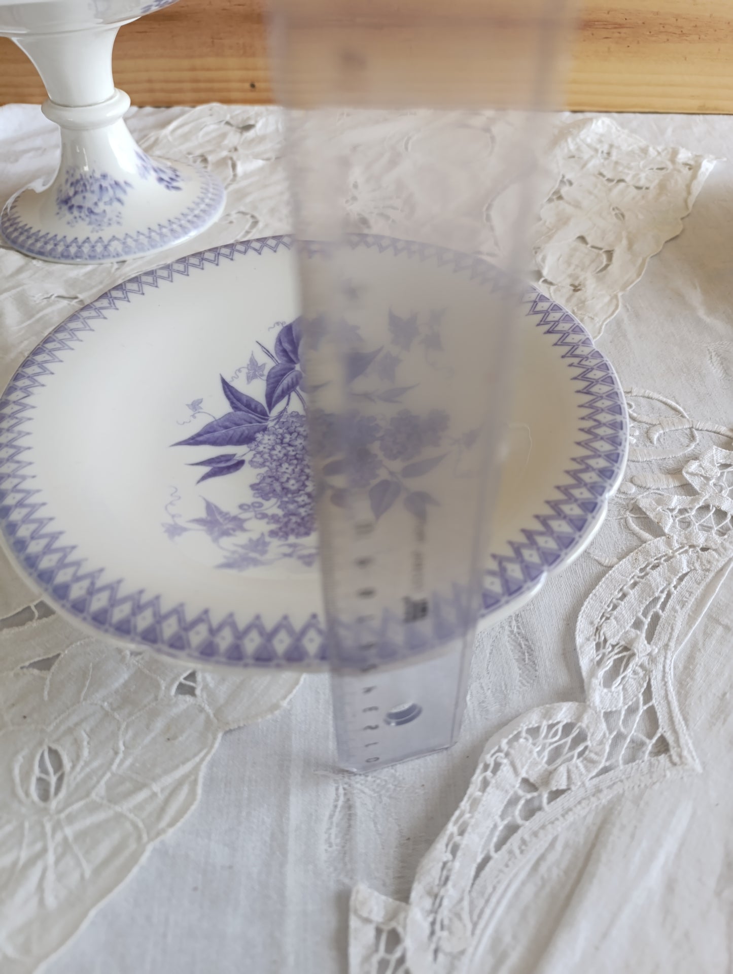 Coupe sur pied porcelaine Sarreguemines