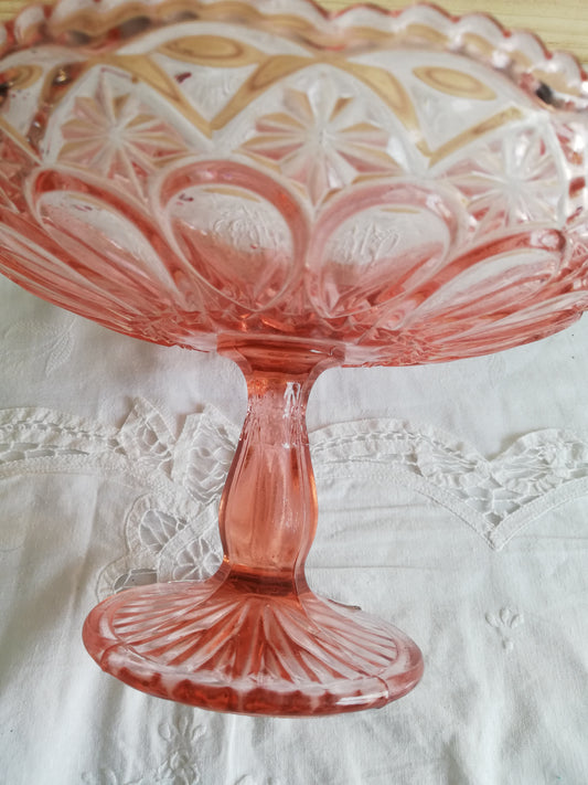 Rosaline Kompottschale aus geformtem Glas