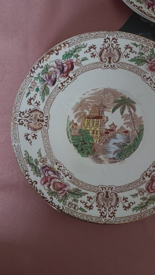 Assiette Cyprus Longwy terre de fer polychrome