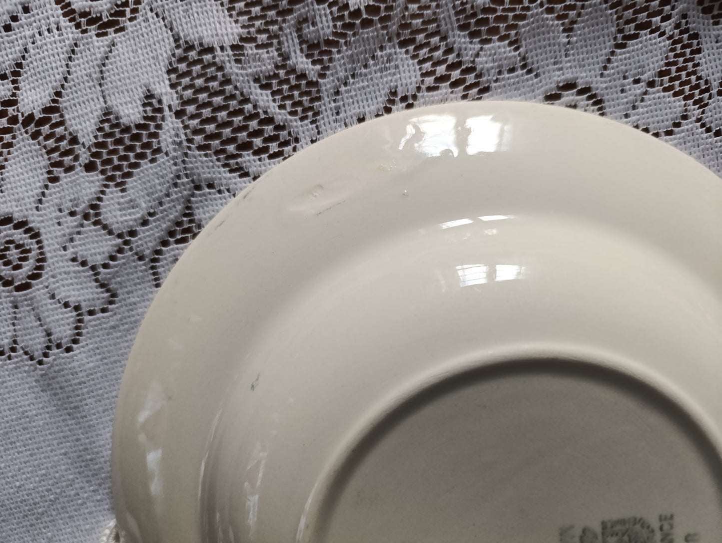 Assiette creuse Terre de fer Ivoire Digoin Sarreguemines