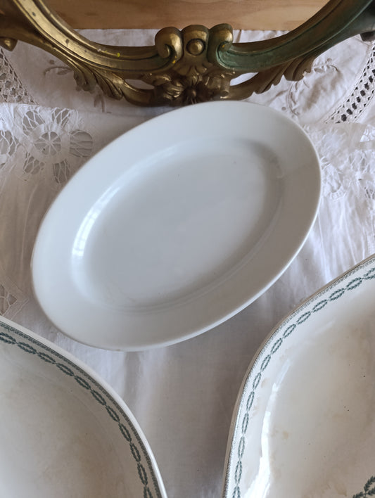 Ravier ancien blanc porcelaine