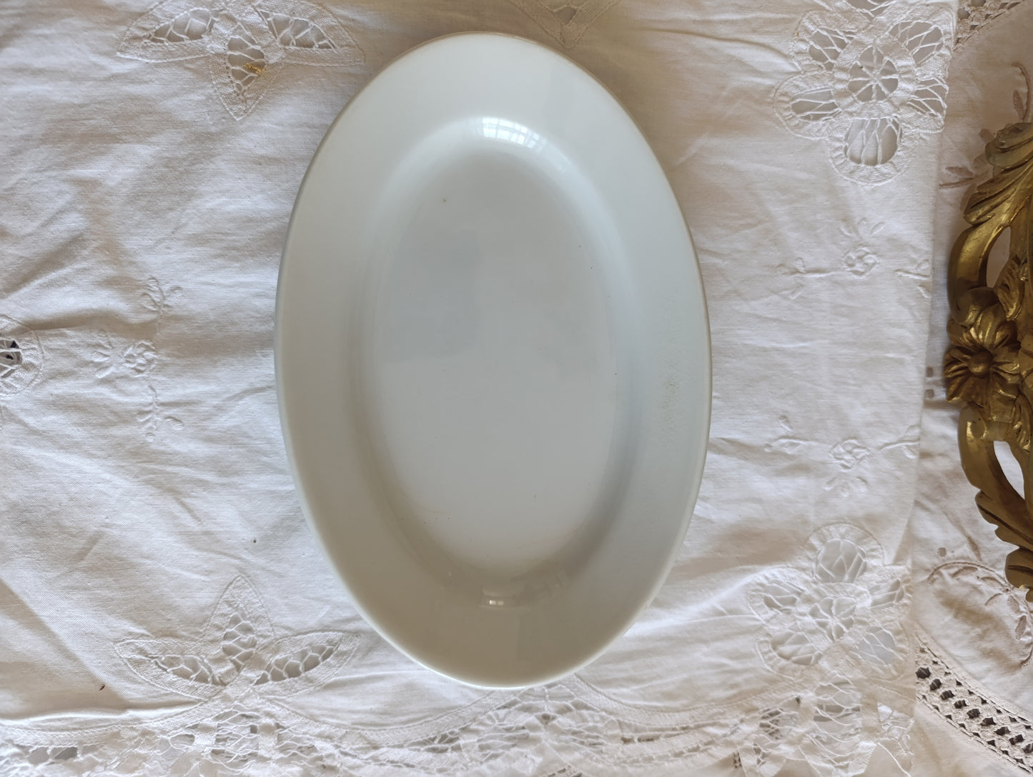 Ravier ancien blanc porcelaine