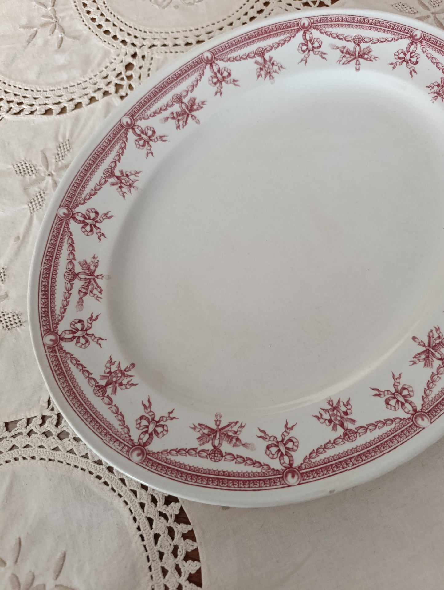 Plat oval old Hall victorian staffordshire Indian Stone China  terre de fer rose