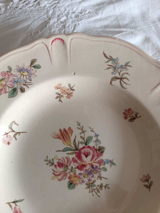 Assiette à soupe Olga Longchamp terre de fer polychrome