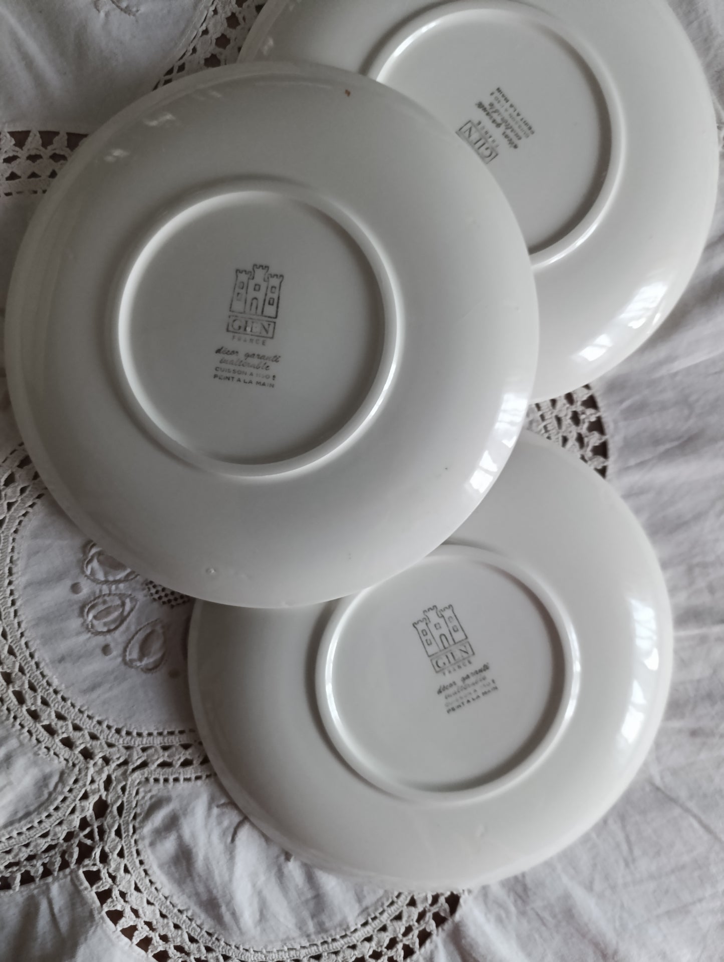 Assiettes Gien fromage et vin