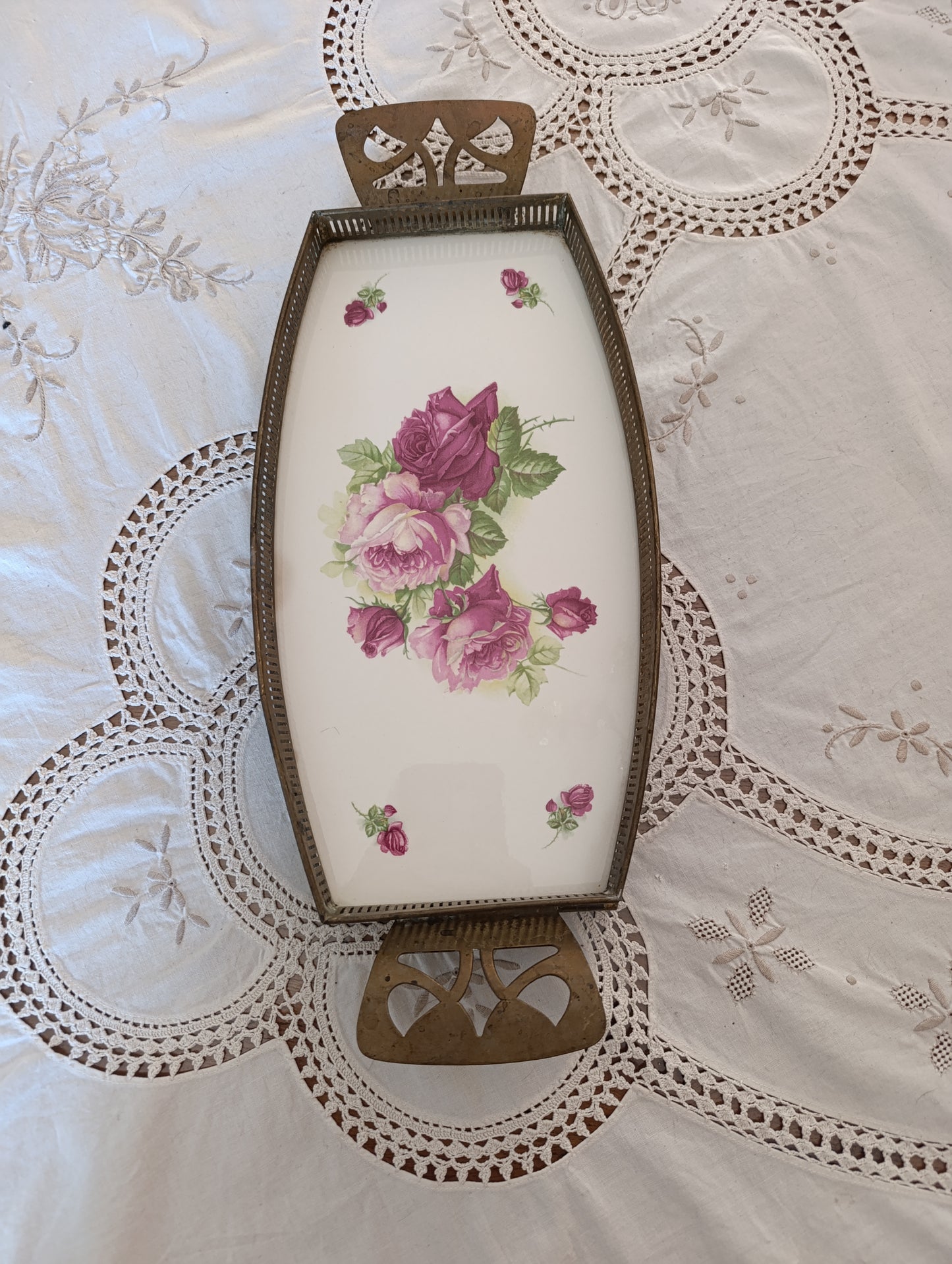 Plateau faience art deco année 40