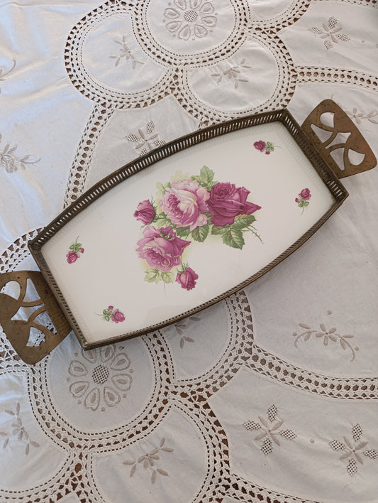 Plateau faience art deco année 40