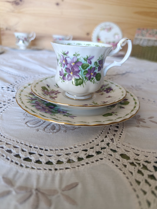 Tasse, sous tasse et assiette  Royal Albert February