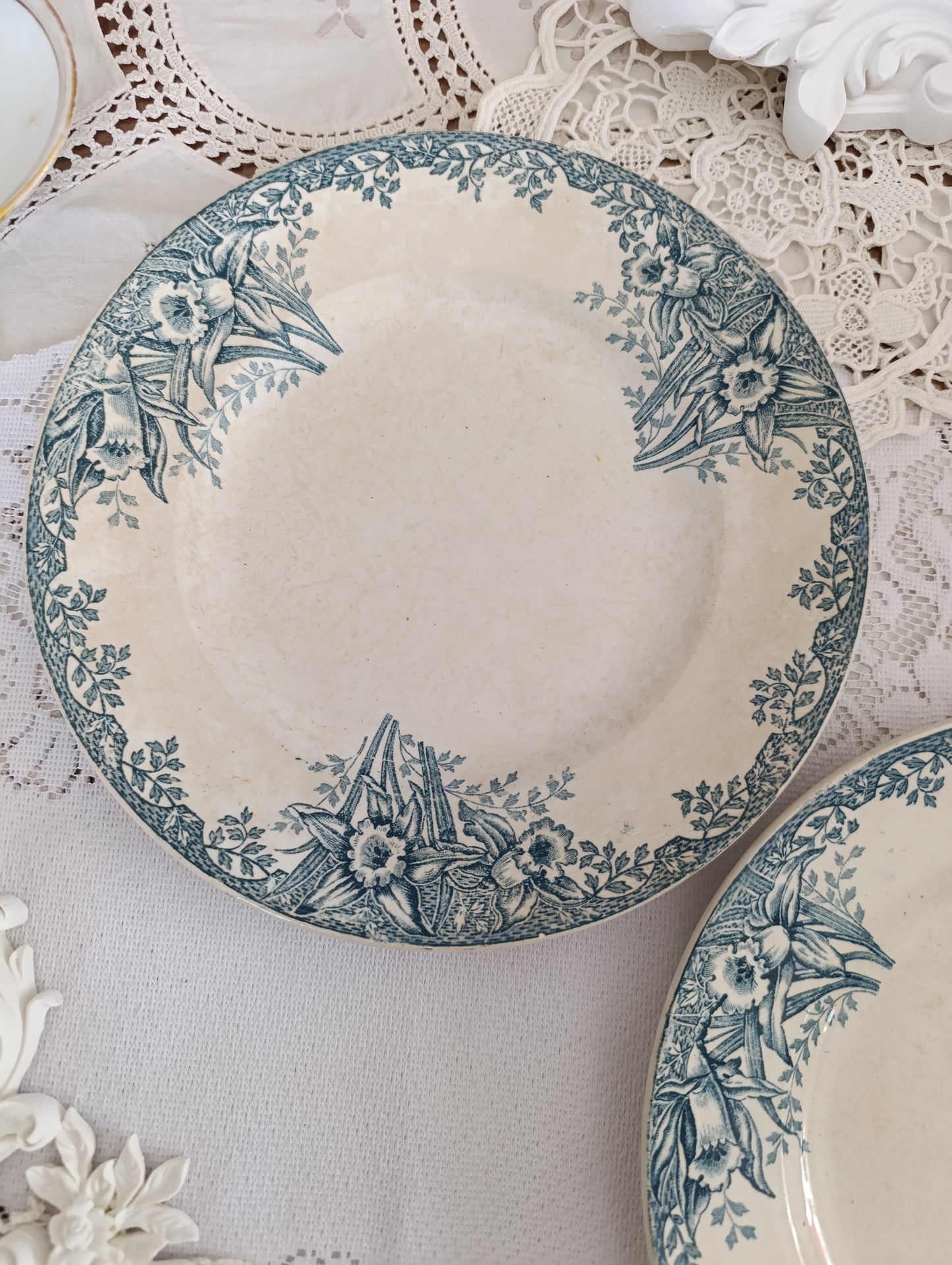 Assiette terre de fer Narcisses