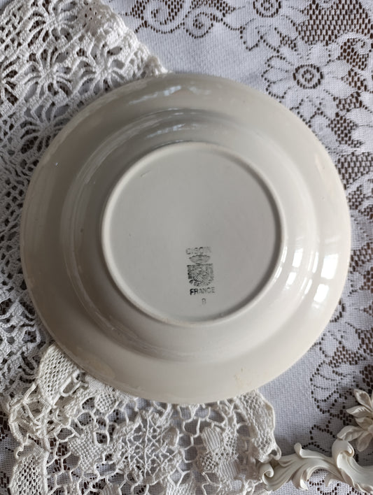 Assiette creuse Terre de fer Ivoire Digoin Sarreguemines