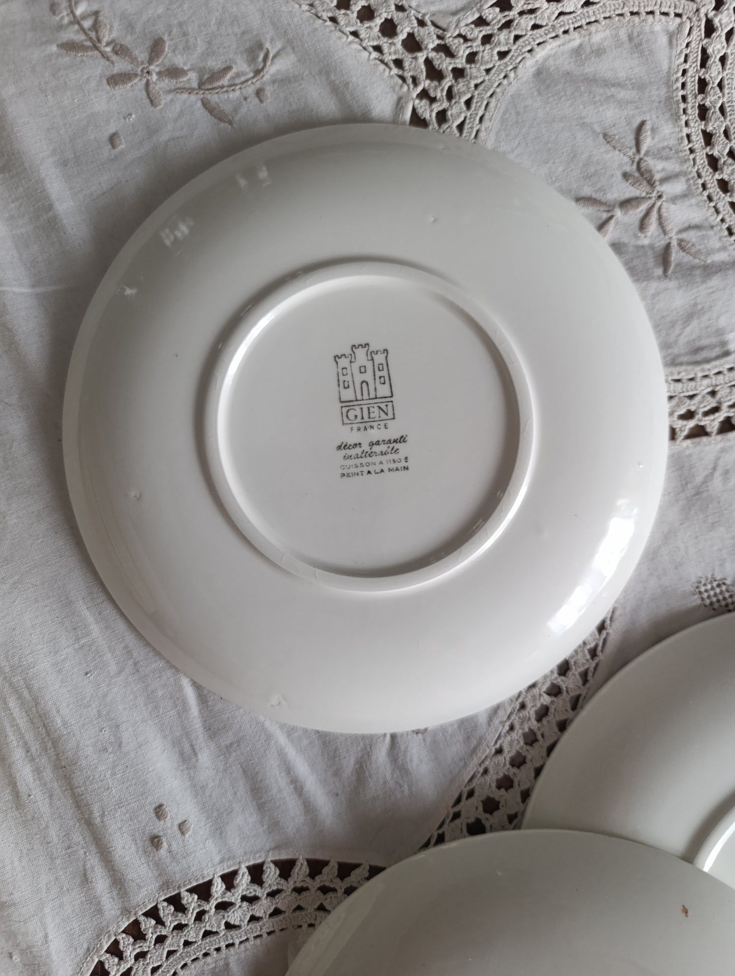 Assiettes Gien fromage et vin