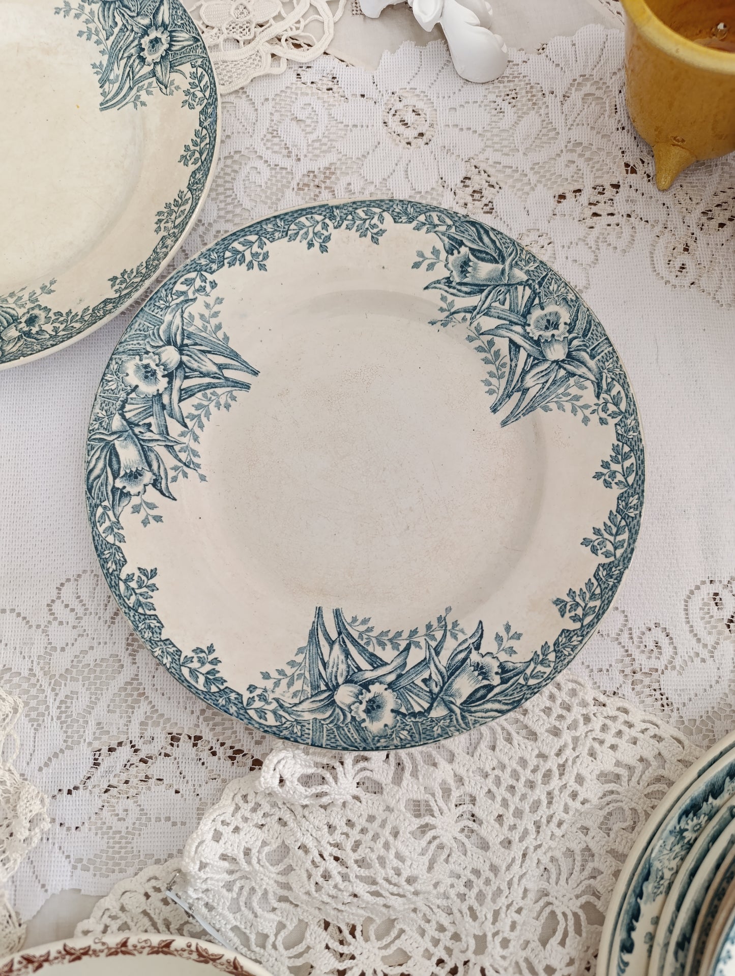 Assiette terre de fer Narcisses