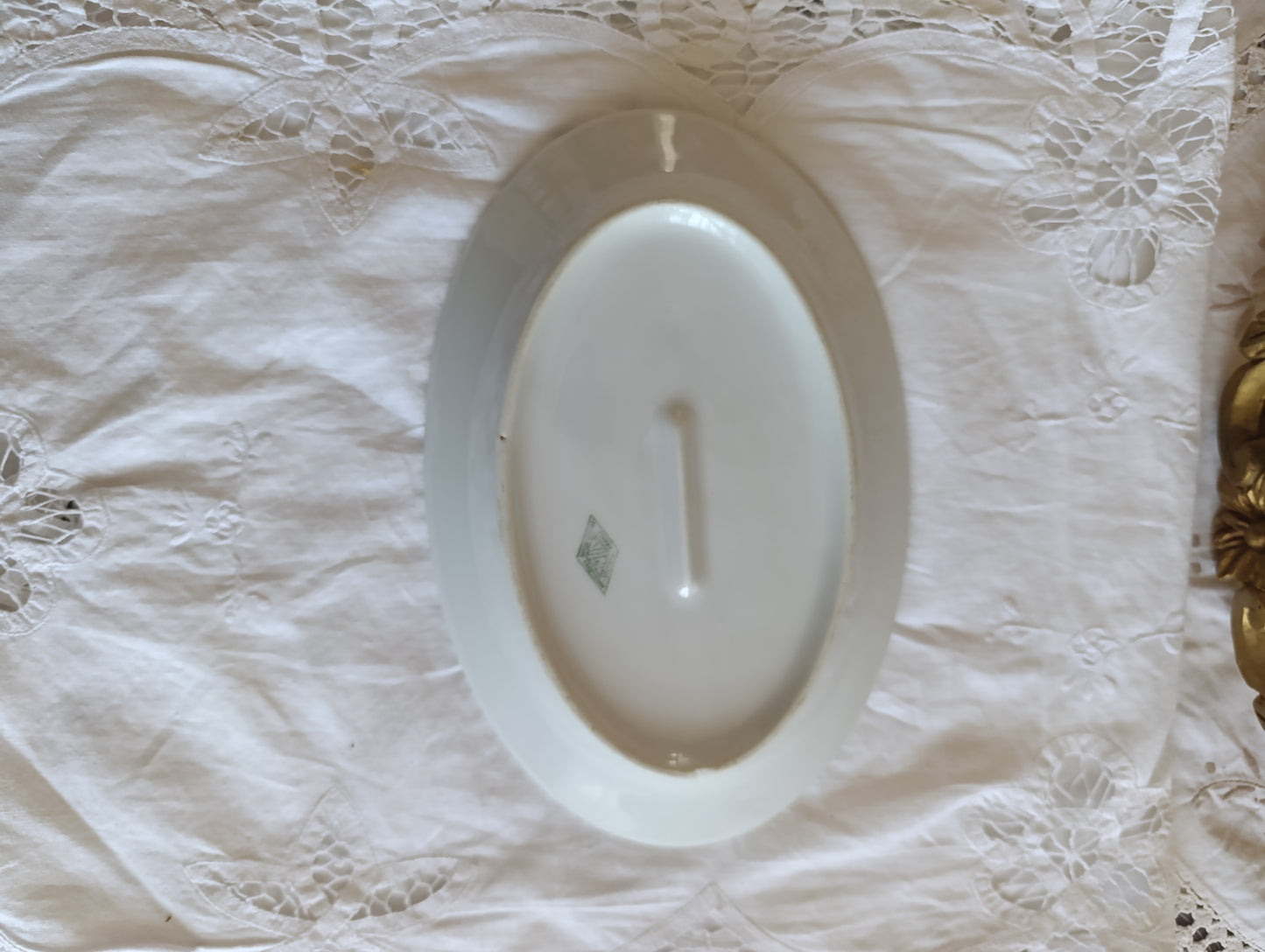 Ravier ancien blanc porcelaine