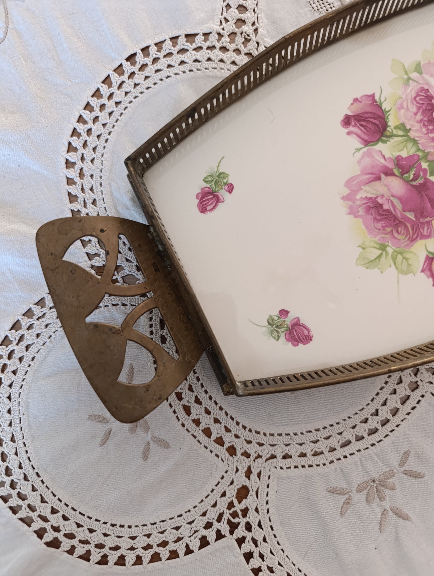 Plateau faience art deco année 40