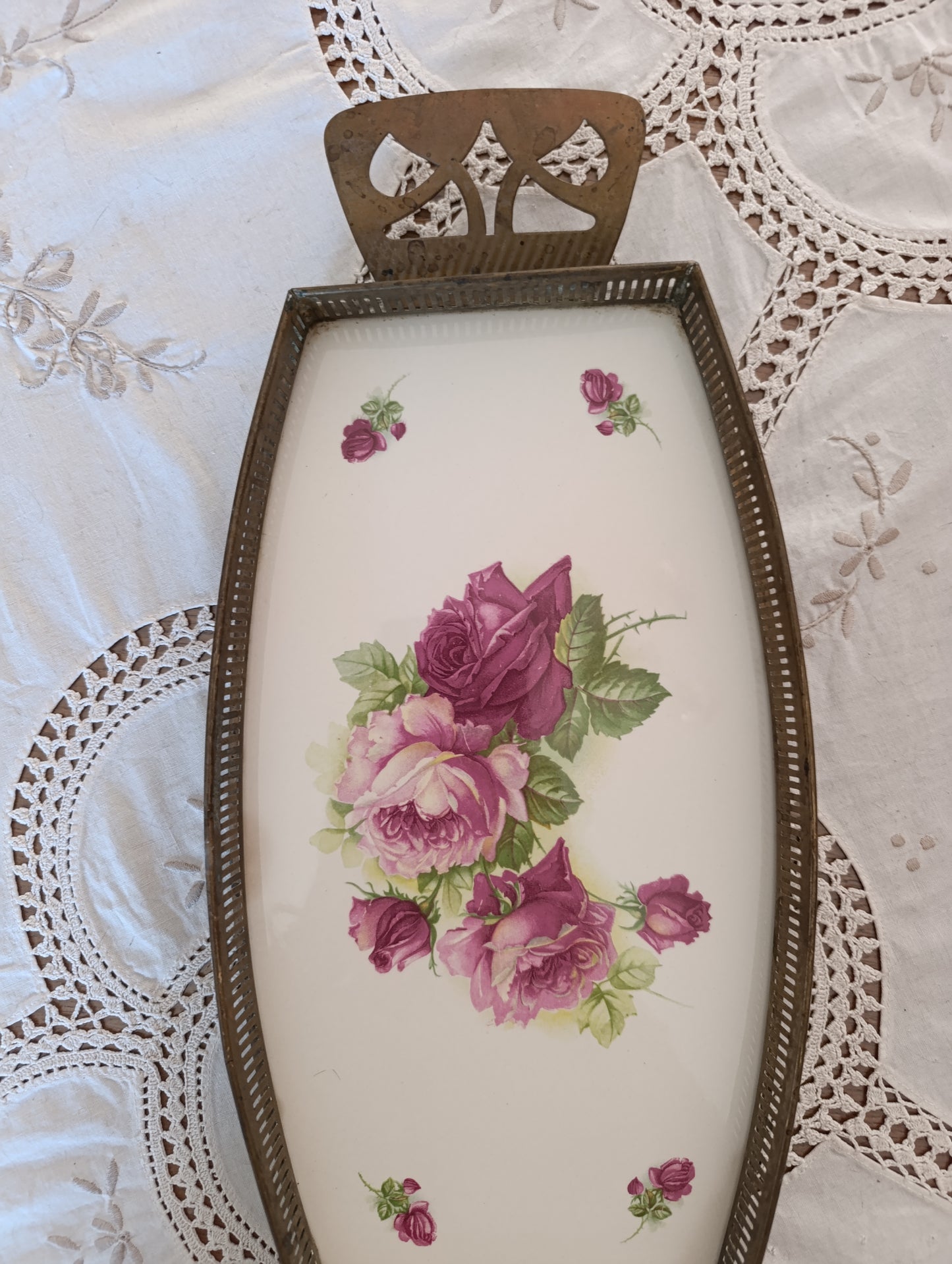 Plateau faience art deco année 40