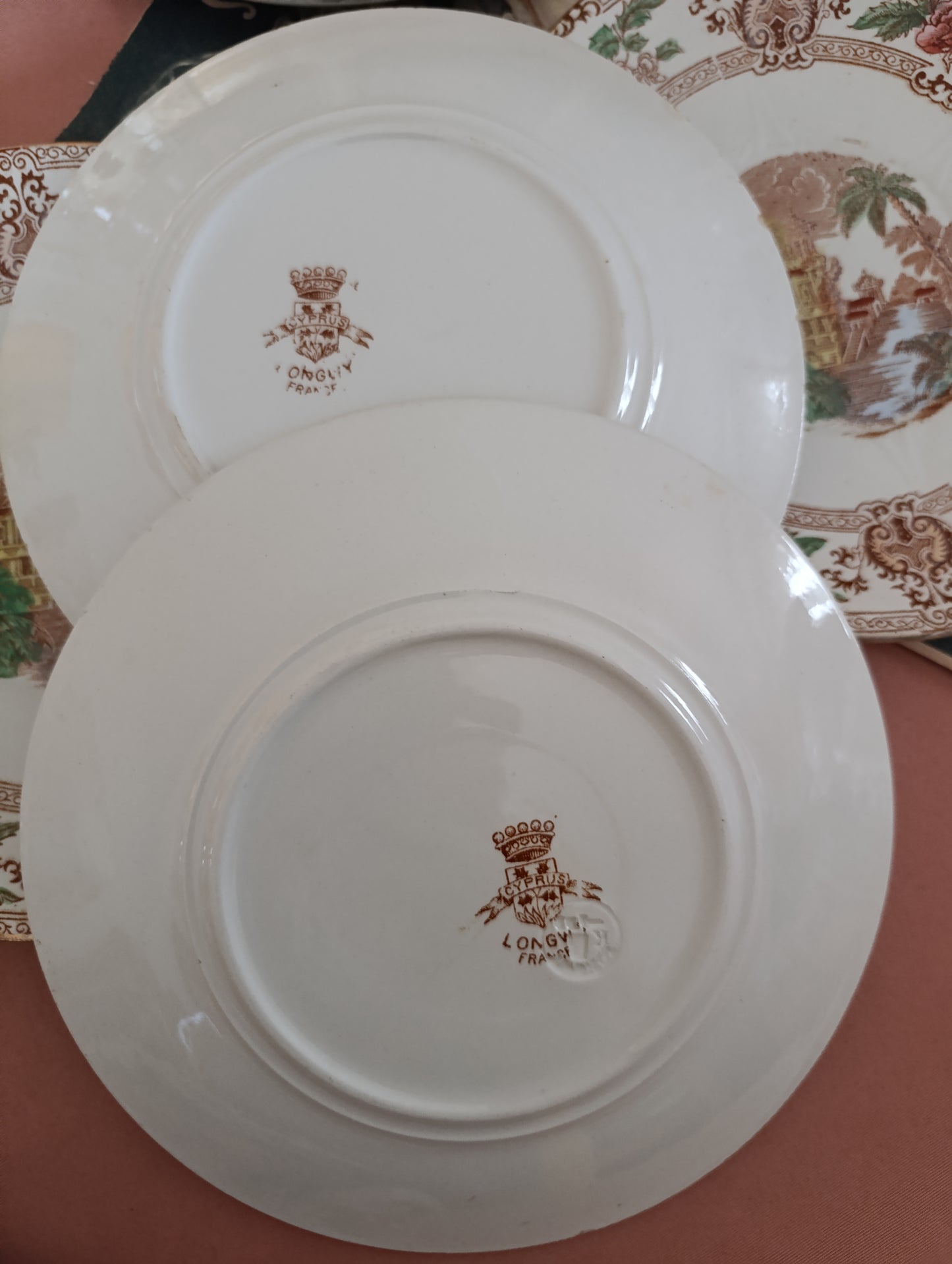 Assiette Cyprus Longwy terre de fer polychrome