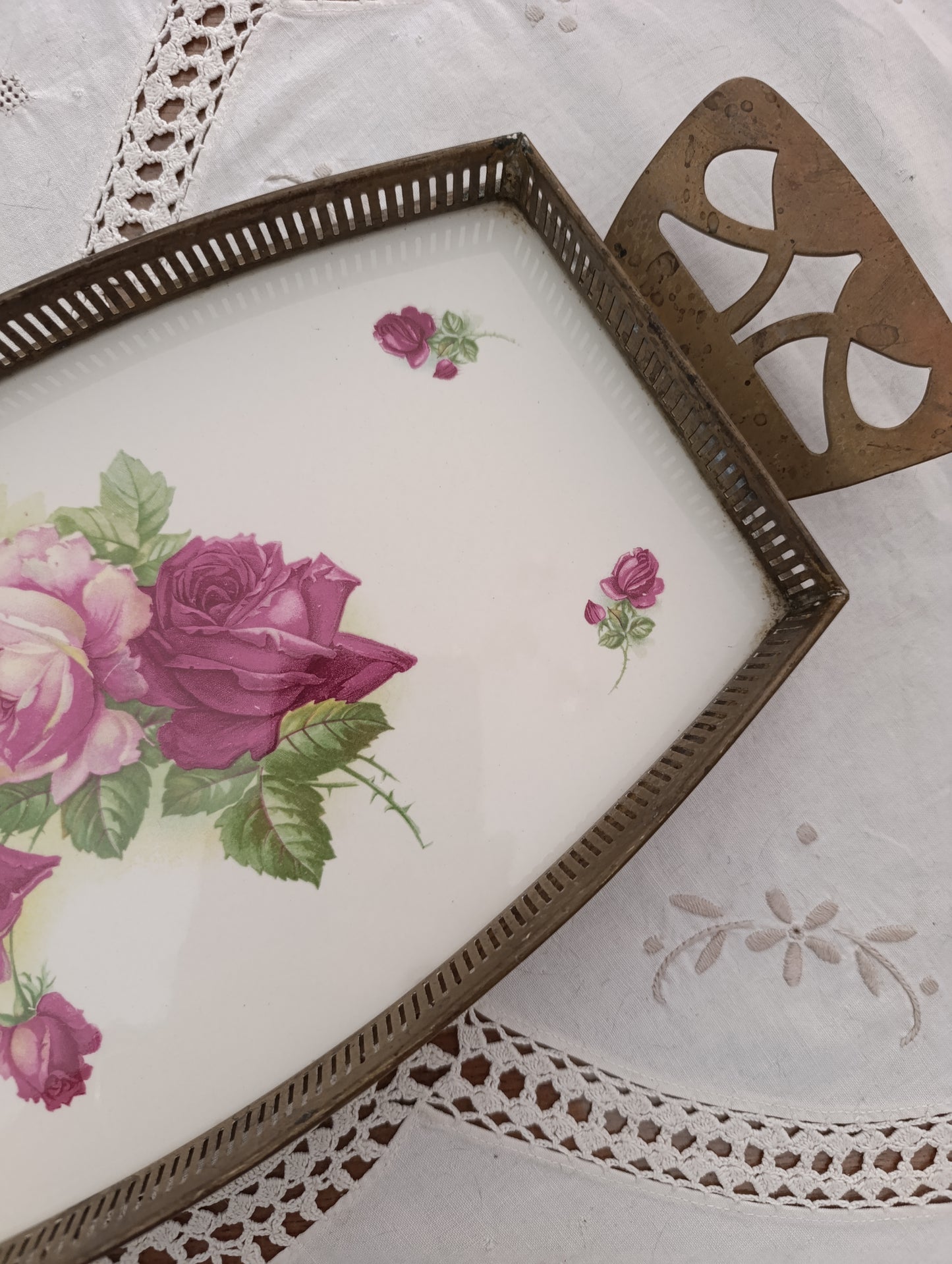 Plateau faience art deco année 40