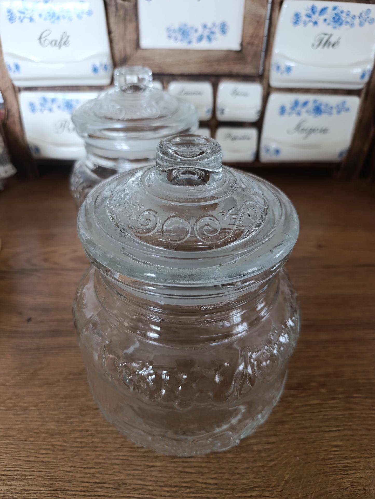 Pot verre vintage fruit italy