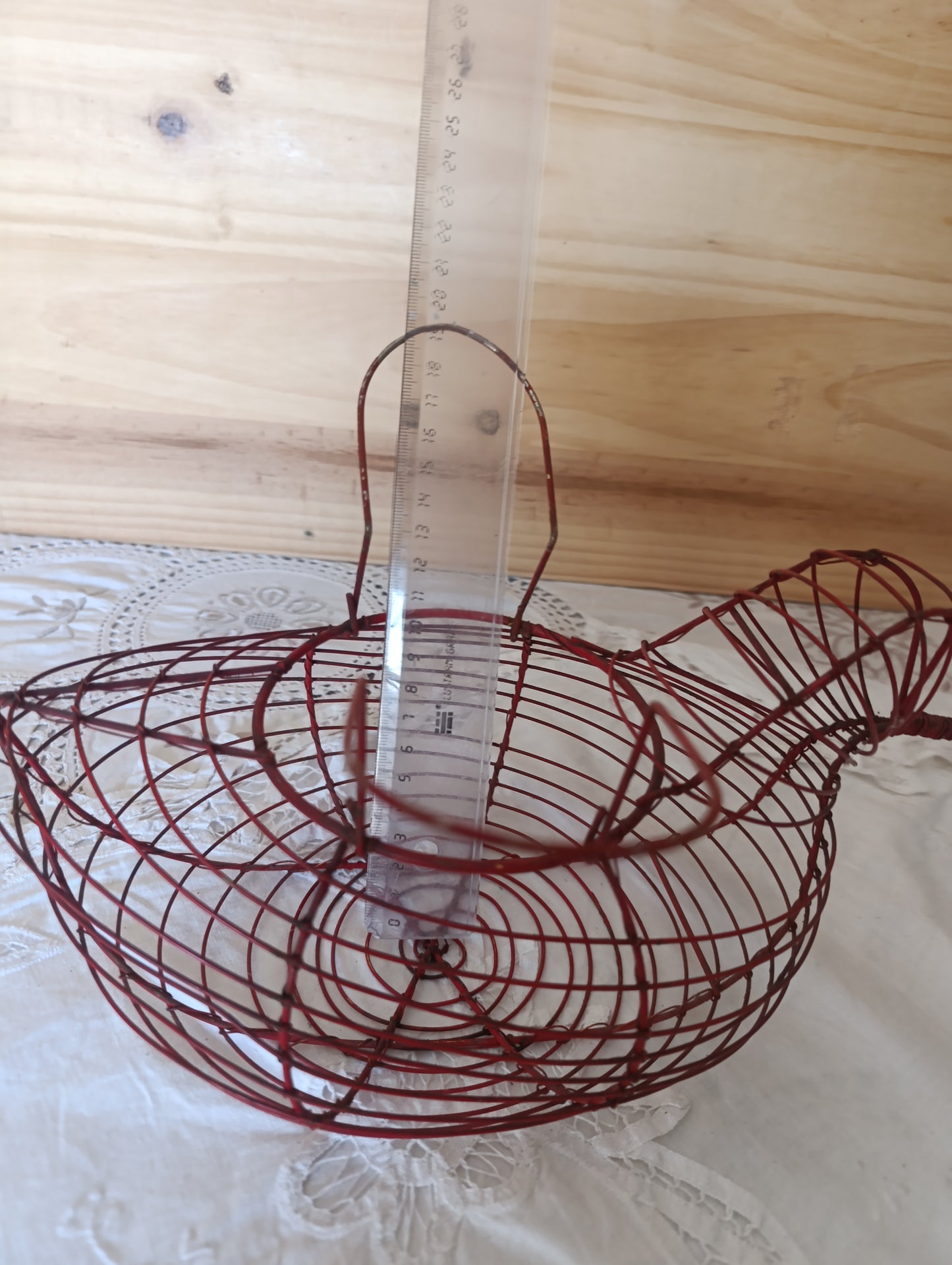 Panier à oeufs ancien en métal