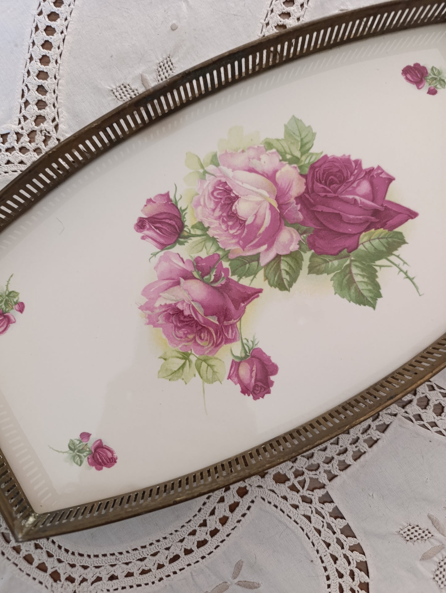 Plateau faience art deco année 40