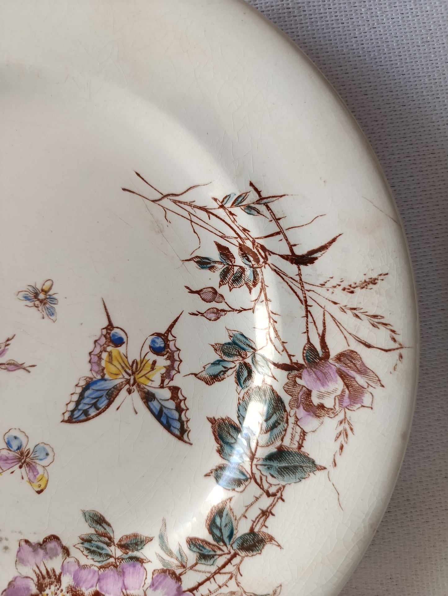 Assiette terre de fer Fleurs des champs SG Clairefontaine