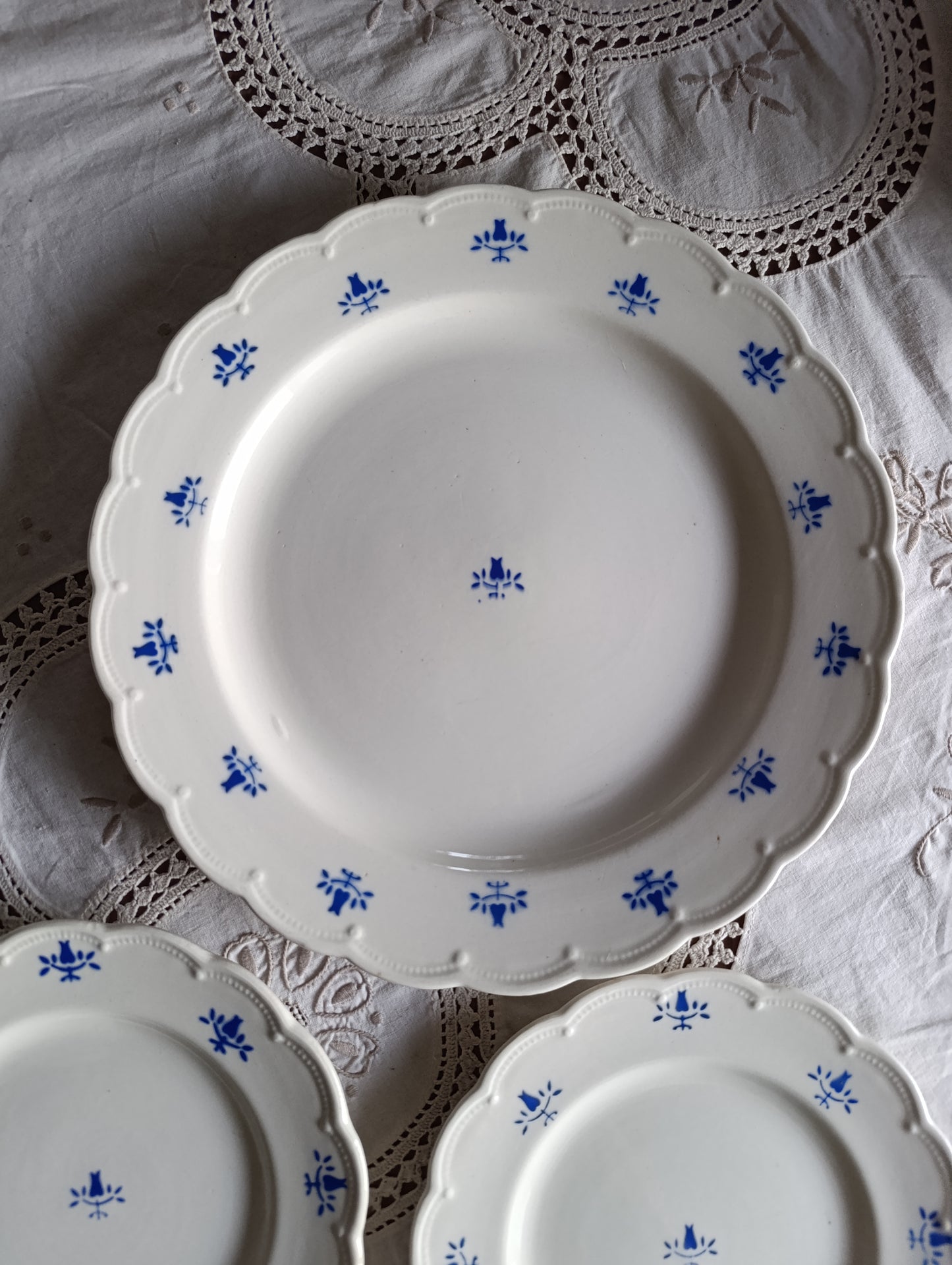 Plat ancien tulipe Boch la Louvière