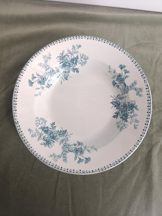 Grande assiette plat creux Sarreguemines Elvire